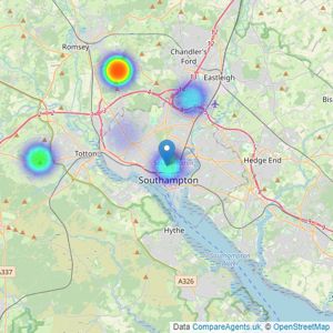 Savills New Homes - Southampton listings heatmap