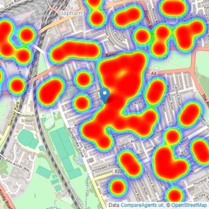 Savills - Northcote Road listings heatmap