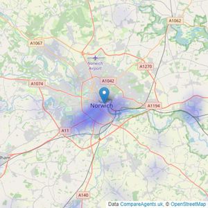 Savills - Norwich listings heatmap