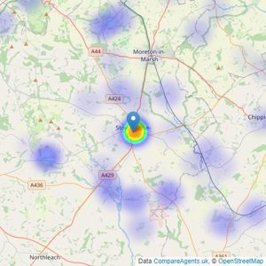 Savills - Stow-On-The-Wold listings heatmap