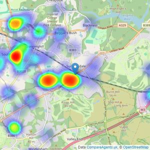 Savills - Sunningdale listings heatmap