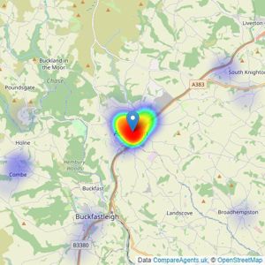 Sawdye & Harris - Ashburton listings heatmap