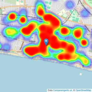 Sawyer & Co - Hove listings heatmap