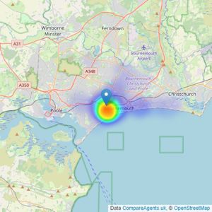 Saxe Coburg - Bournemouth listings heatmap