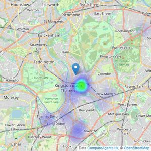 Saxon Kings - Kingston Upon Thames listings heatmap