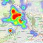 Saxton Mee - Hillsborough listings heatmap