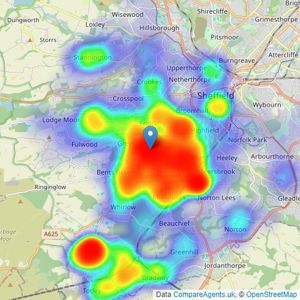 Saxton Mee - Sheffield listings heatmap