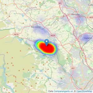 Saxton Mee - Stocksbridge listings heatmap