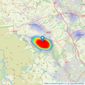 Saxton Mee - Stocksbridge listings heatmap