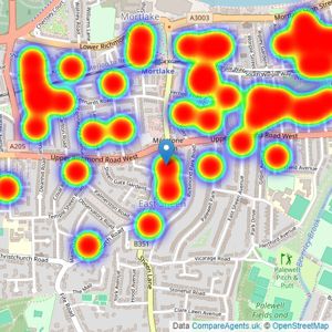 Sceon + Berne - London listings heatmap