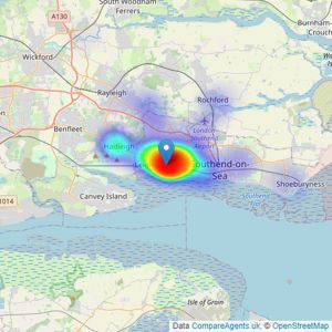 Scott & Stapleton - Leigh-on-Sea listings heatmap