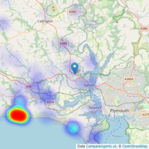 Scott Parry Associates - Cornwall listings heatmap