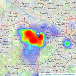 Scottish Property Centre - Glasgow listings heatmap