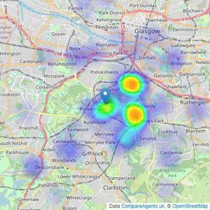 Scottish Property Centre - Shawlands listings heatmap