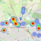 Sean Heaney Estate Agents - Barnet listings heatmap