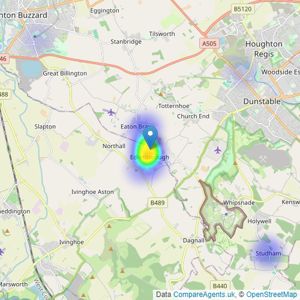 Sears & Co Village & Country - Edlesborough listings heatmap