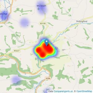 Seddons - Bampton listings heatmap