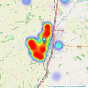 Seddons - Cullompton listings heatmap