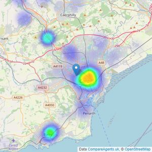 Seel & Co Ltd - Cardiff - Auctions listings heatmap