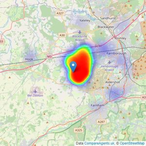 Selbon property services - Hampshire listings heatmap