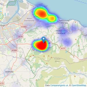 Selectiv Property Sales & Lettings - Guisborough listings heatmap