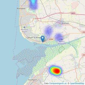 Sell My Group - Lytham listings heatmap