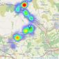 Sell Right Estate Agents - Church Village listings heatmap