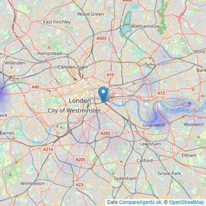 Sellmyhome.co.uk - London listings heatmap