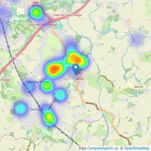 Senate Property Services - Knowle listings heatmap