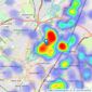 Seths Estate & Letting Agents - Leicester listings heatmap