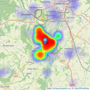 Severn Estates - Stourport-On-Severn listings heatmap