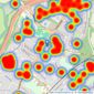 Seymours Estate Agents - Burpham listings heatmap