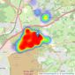 Seymours Estate Agents - Lightwater listings heatmap