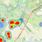 Seymours Estate Agents - Ripley listings heatmap