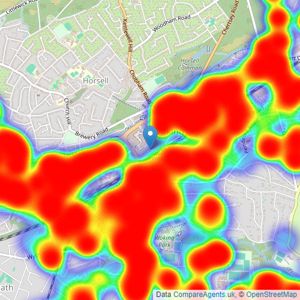 Seymours Estate Agents - Woking listings heatmap