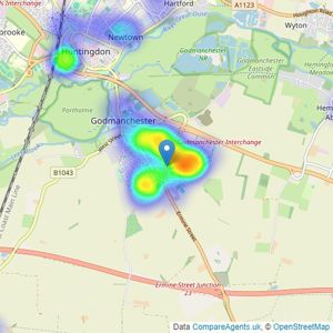 Sharman Quinney - Godmanchester listings heatmap