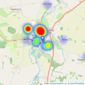 Sharman Quinney - Oundle listings heatmap