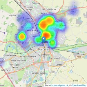 Sharman Quinney - Peterborough listings heatmap