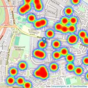 Sharman Quinney - Stanground listings heatmap