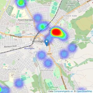 Sharp Letting & Property Management Ltd - Accrington listings heatmap