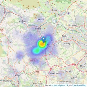 Sharpes Auctions - Bradford listings heatmap