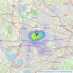 Shaw & Co Estates - Hayes listings heatmap