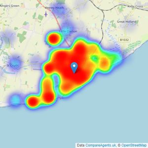 Sheen's - Clacton-on-sea listings heatmap