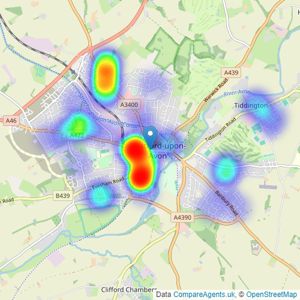 Sheldon Bosley Knight - Stratford-Upon-Avon listings heatmap