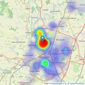 Shelton & Lines - Worcester listings heatmap