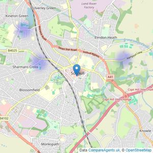 Shepherd Cullen - Covering Solihull & Warwickshire listings heatmap