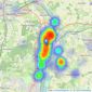 Shepherds Estate Agents - Hoddesdon listings heatmap