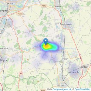 Sheridans - Shefford listings heatmap