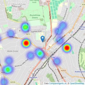 ShineRocks - Purley listings heatmap