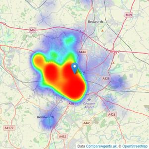 Shortland Horne - Coventry listings heatmap